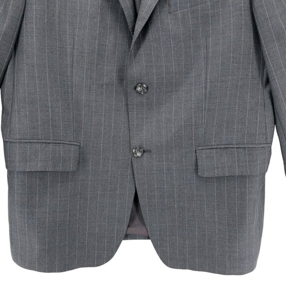 Ralph Lauren Lord & Taylor Gray Pinstripe Blazer Jacket Estimated Size 42 R - Picture 2 of 7